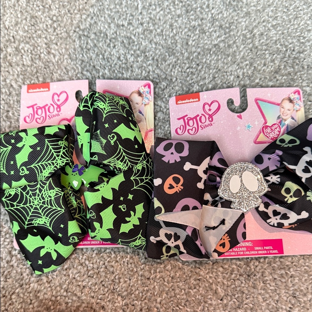 JoJo Siwa Black and Green Halloween Hair Bows